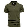 Men's Solid Color Short Sleeve Polo Shirt Basic Casual Golf Top