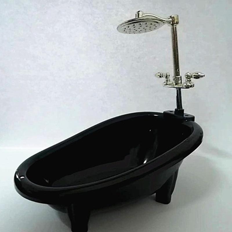 Exquisite 1:12 Miniature Bathtub for Dollhouses Bathroom Scene Decoration and Collectible Display