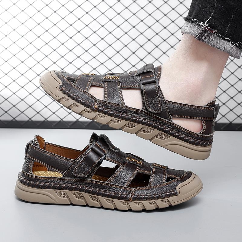 Fashion Men's Summer Roman Sandals Comfortable Work Shoes Platform Hollow Breathable Platform Outdoor Walking Shoes Hot Selling 38-46