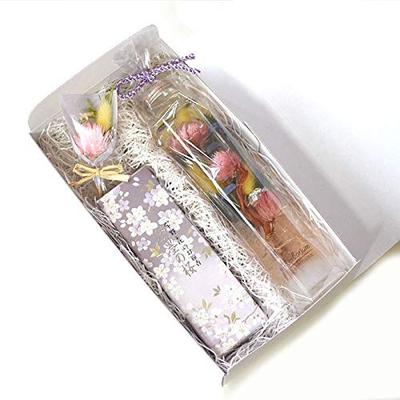 Offering Herbarium Uno Chiyo Incense Bouquet Set Buddha Flower Obon First Obon Buddhist Altar Flower Gift Hz015 + [Offering 200ml] (Pink)