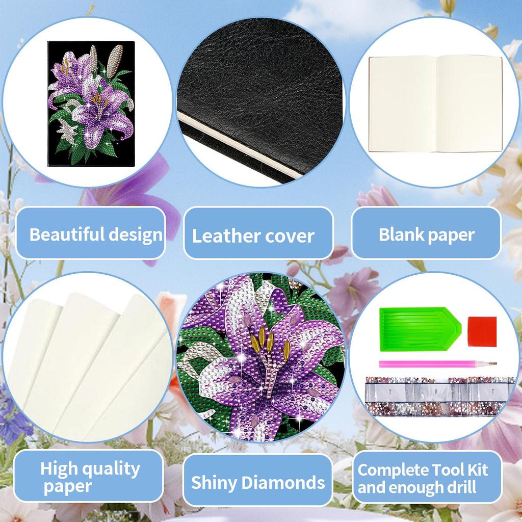 Diamond Painting DIY Notebook: Special-Shaped Shiny Design, 50 Pages, Perfect Christmas Holiday Gift
