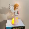 New Angel Holding Flower Home Decor Resin Craft Mother's Day Gift Sculpture for Mom Desktop Ornament for Living Room Decoration