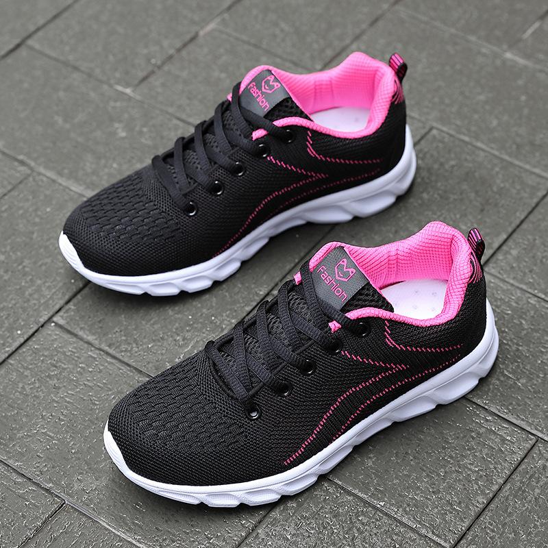 Spring new youth sports shoes running breathable soft sole non-slip mesh shoes 35