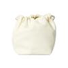 Embossed Logo Drawstring Closure Bucket Bag Women Bags Beige J07WG0027106