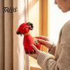 Soft Polyester Plush Decor Chinese New Year Goat Ornaments, Zodiac of Stuffed Lucky Wealth Symbol Dolls, Embroidery Hanging for Spring Festival, Party