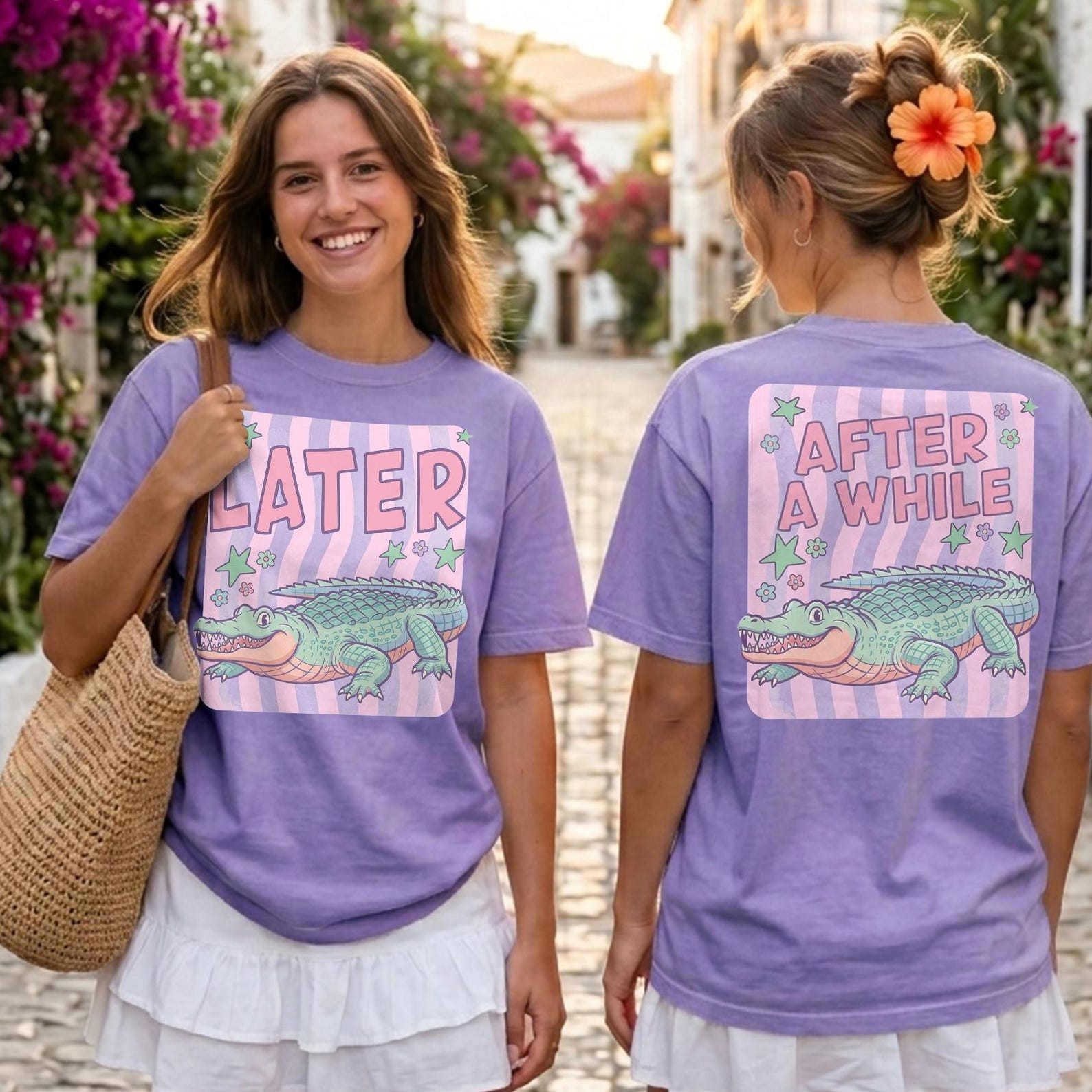Comfort Colors® Later Gator Alligator Summer Shirt, After A While Crocodile Summer Vacation Tee Tshirt , After While Summer Beach Shirt S