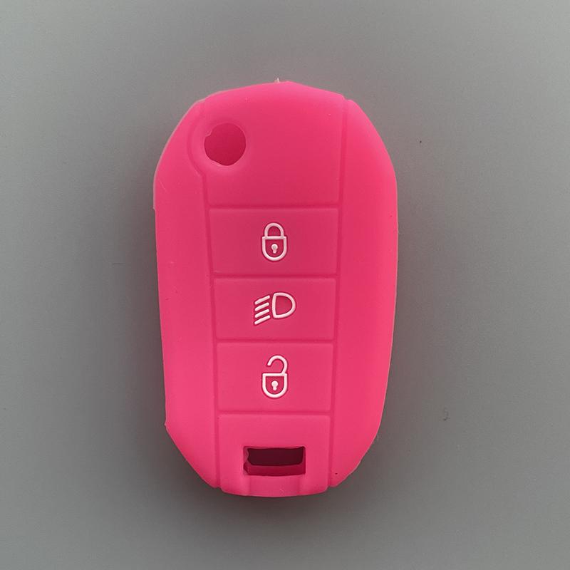 Silica Gel Car Key Case Cover for Peugeot 2008 308 T9 208 For Citroen Berlingo 2019 C3 Cactus Picasso C4l C5 X7 C8 Folding Key