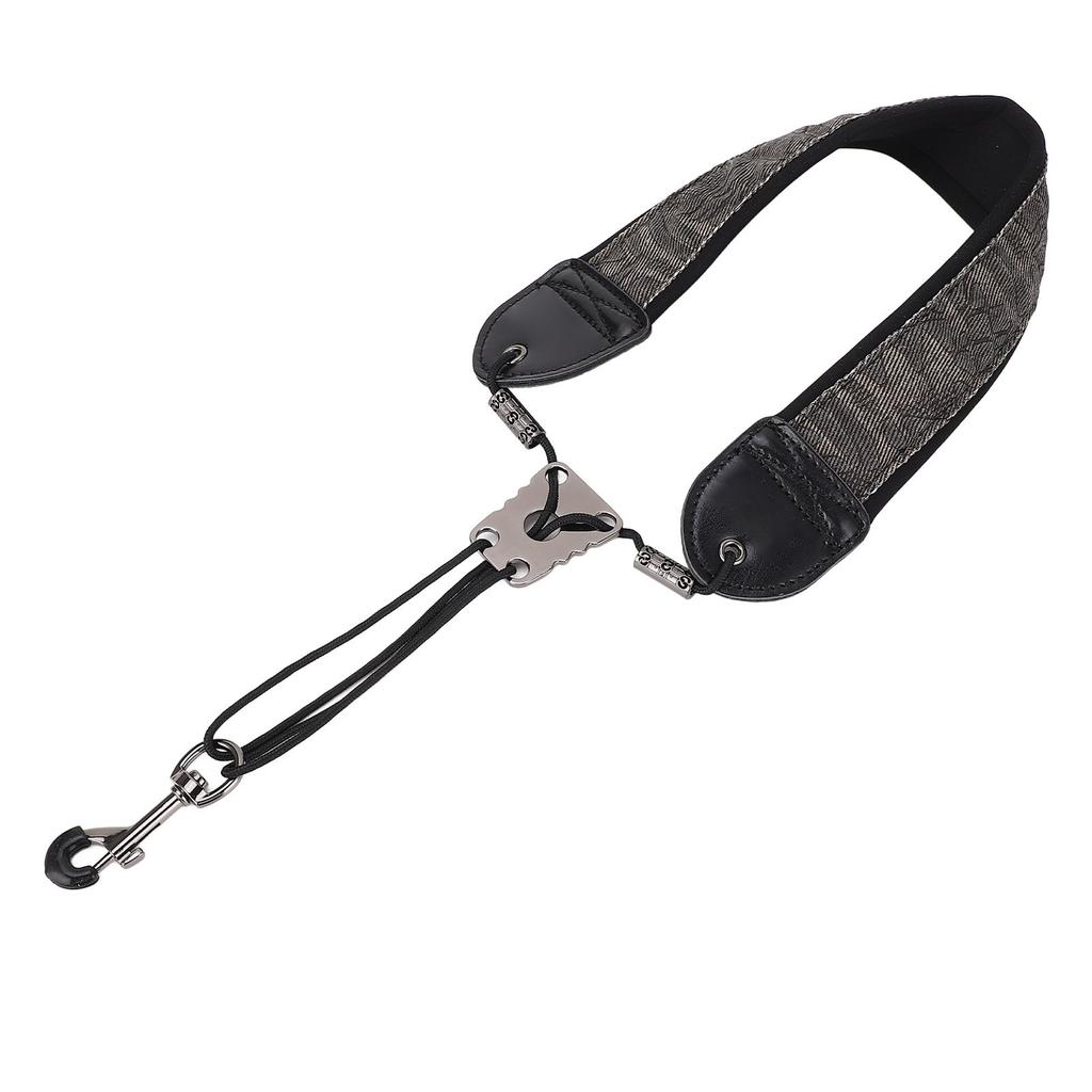 Saxophone Neck Strap Metal Cotton Adjustable Sax Neck Harness for Soprano Alto Tenor Saxophones