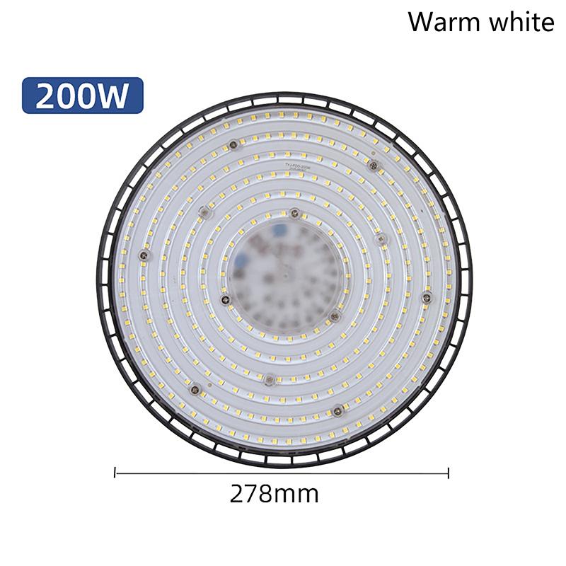 100/150/200W 3500/6500K Ufo Led High Bay Lights Waterproof Commercial Industrial Market Warehouse Garage Workshop Lamps