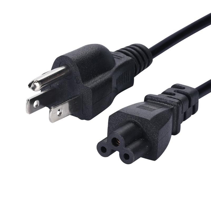 US Three-Prong AC Power Cord for Laptop/Printer Adapter