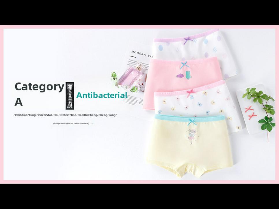 Boxershorts aus reiner Baumwolle für Mädchen – weiches und bequemes 4-Ecken-Design für Kinder und Kleinkinder