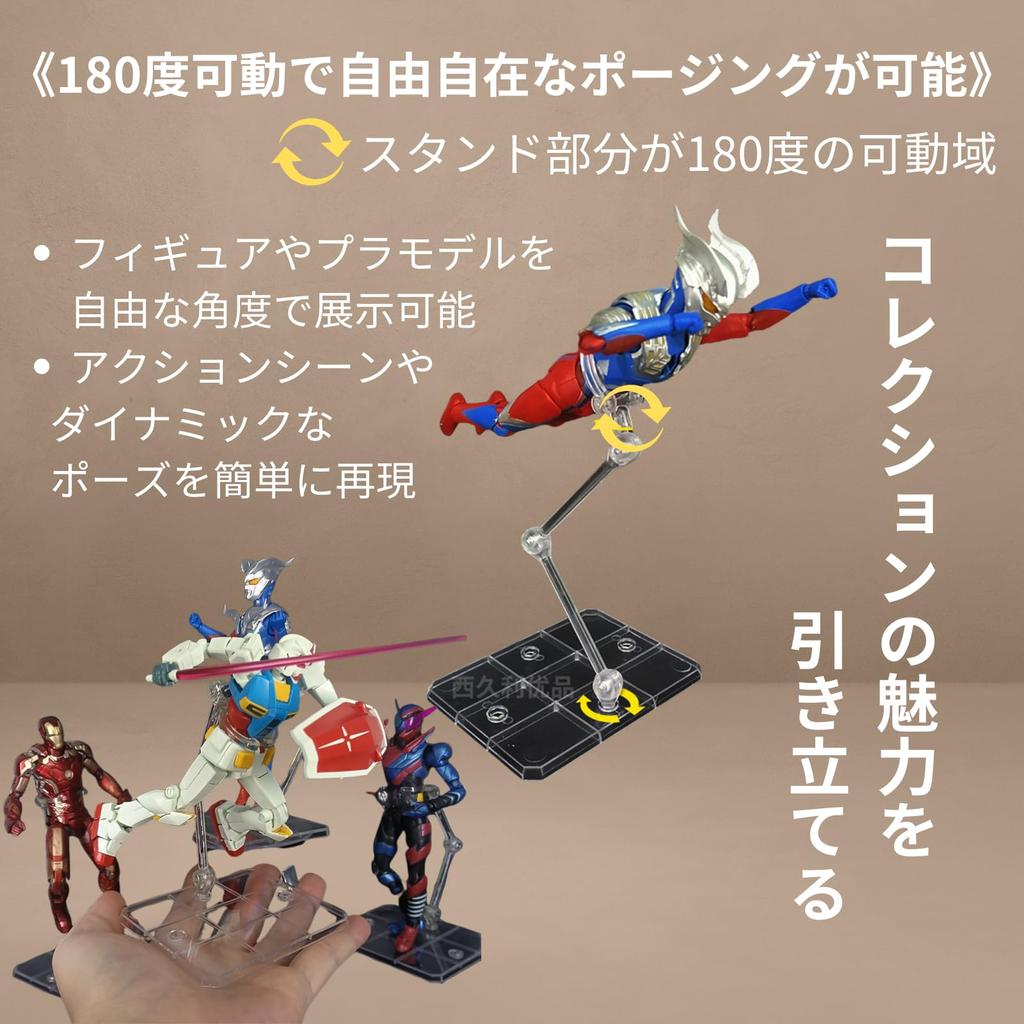 Aristal Figure Plastic Model Display for Model 180 Degree Transparent Stand, Stand, Display, Movable, (5)
