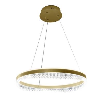 Modern Gold Pendant Lamp Decorative Ring Ø60Cm Neutral LED Color 52W Preciosa Milagro