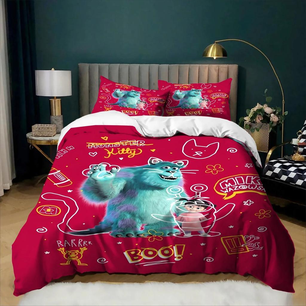 Exquisite 3D M-Monsters U-UniversityTeenagers Bedding Set Duvet Cover Pillowcase  Kids Boy Girl 2/3piece Set Home Textile