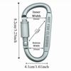 6pcs 6pcs Set Carabiner Keychain Heavy DutyHeavy Duty Bold D-shaped D-ring Snap Clip Hanging Type Snap Lock Lock Buckle Hook