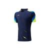 Comfortable Simple Versatile V-Neck Pullover Short Sleeve Badminton Shirt Unisex Tops Sailor-Blue AAYV163-4