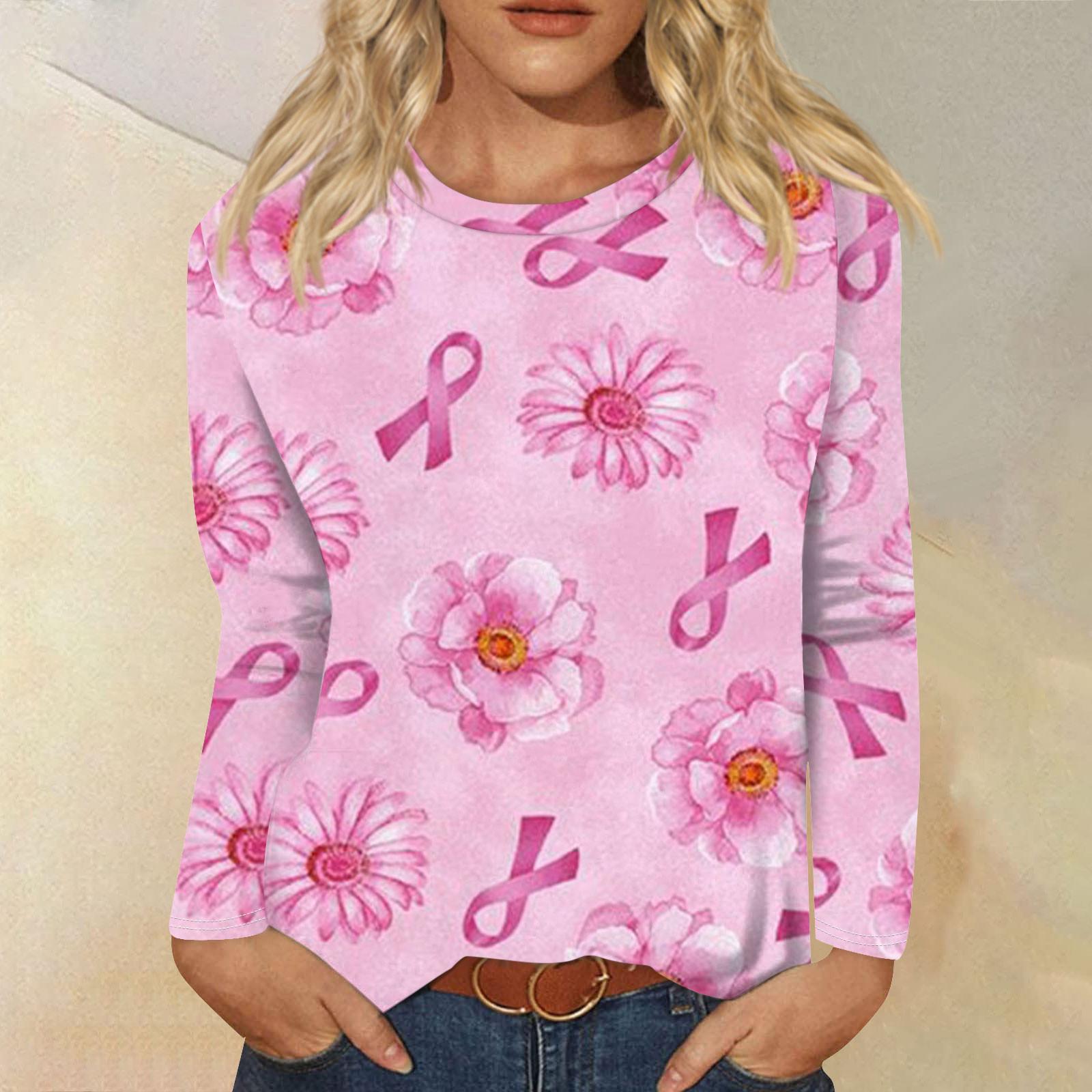 Женская модная повседневная футболка с круглым вырезом и длинным рукавом в стиле ретро — фото 6