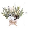 23cm Height Desktop Mini Christmas Tree Festive Potted Plant Decoration Holiday Gift Tabletop Centerpiece