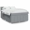 Vidaxl Letto Continentale Con Materasso, Grigio Chiaro 140X200 Cm, Tessuto