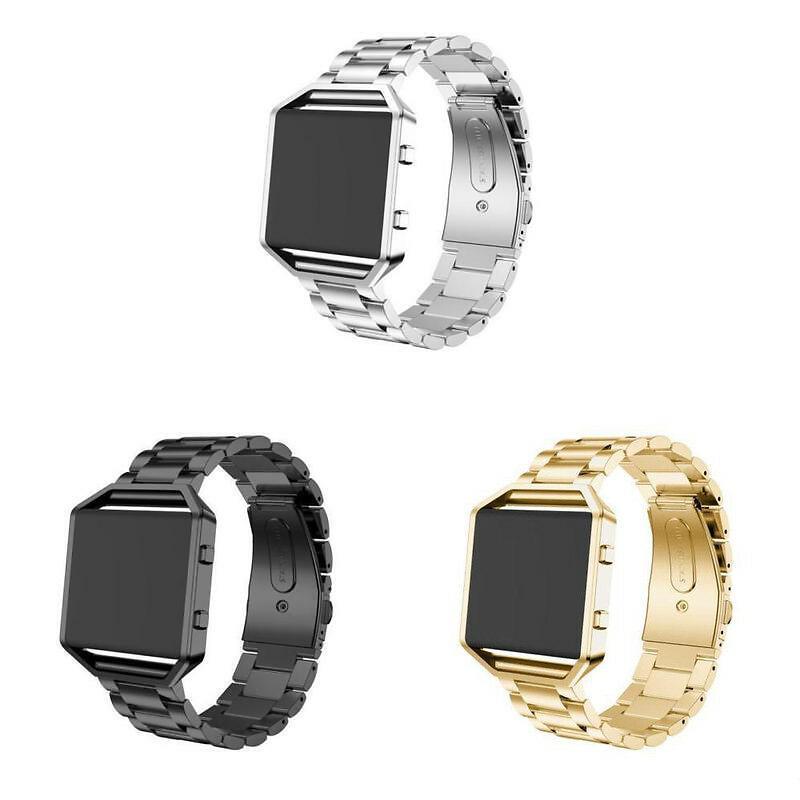 Elegantes Edelstahlarmband für Fitbit Blaze mit strapazierfähigem Netzdesign und Faltschließe