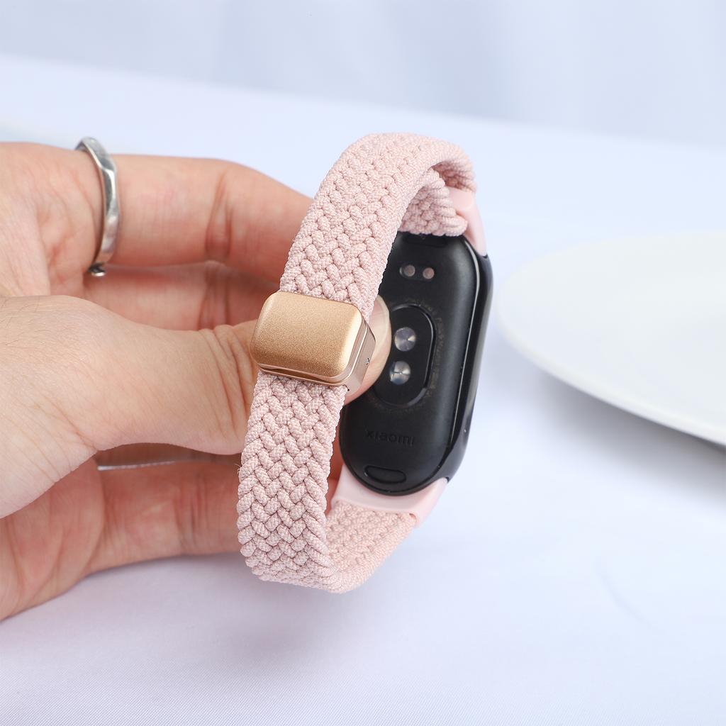 Magnetic Braided strap for Xiaomi Mi Band 10 Accessories breathable nylon Bracelet belt pulseira correas for Xiaomi Mi band 9 8