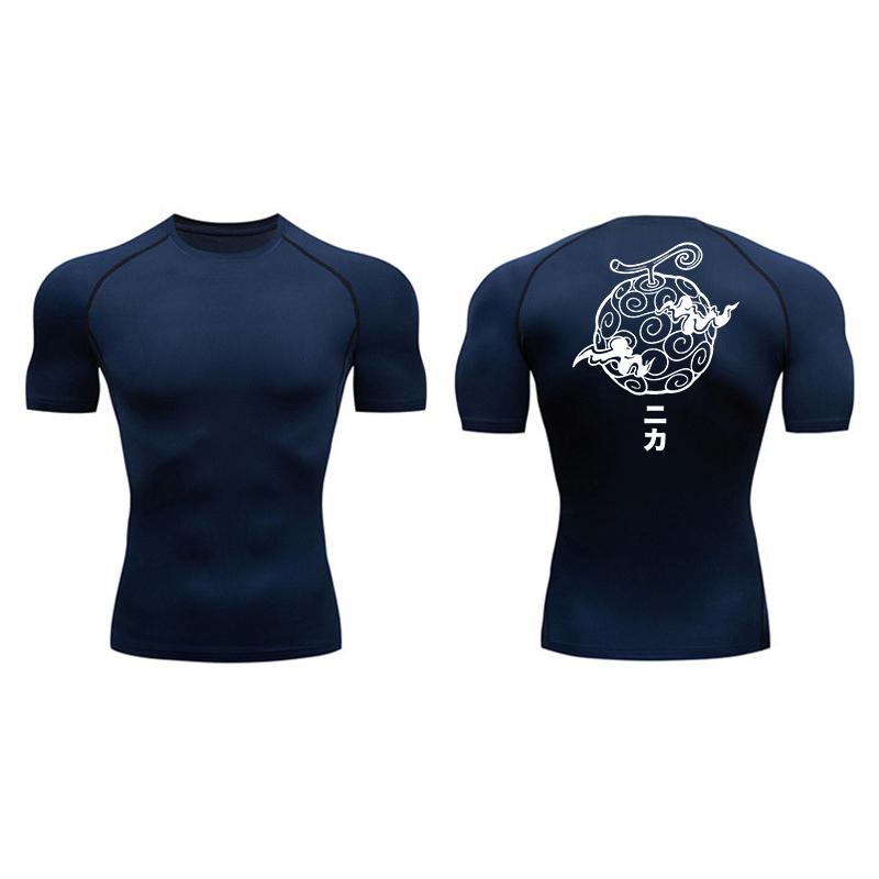 Graphic Short Sleeve Compression Shirt for Men Summer Athletic Quick Dry Tshirt Gym Workout Running Tees Tops Sporty Baselayers