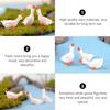 Amosfun 3 Set of White Goose Figurines Miniature Goose Figurines Animal Figures Decoration Toy House Courtyard Lawn Office Miniature Landscape