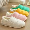 Waterproof home petal cotton shoes autumn and winter warm couple thick-soled bag and velvet slippers