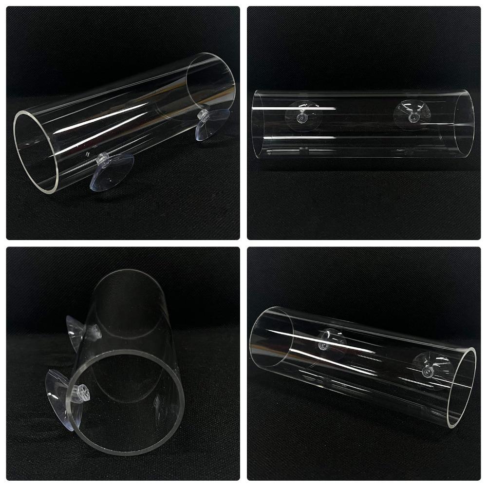 Round Tube Betta Tunnel Tank Decoration Hole Hollow Betta Fish Cave  for Cichlids Hide