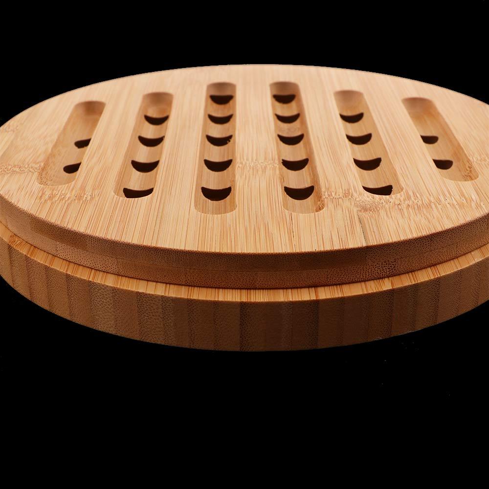 Kitchen Eco-friendly Natural Bamboo Non-Slip Pan Stand Pot Trivet Insulation Mat Dishes Holder