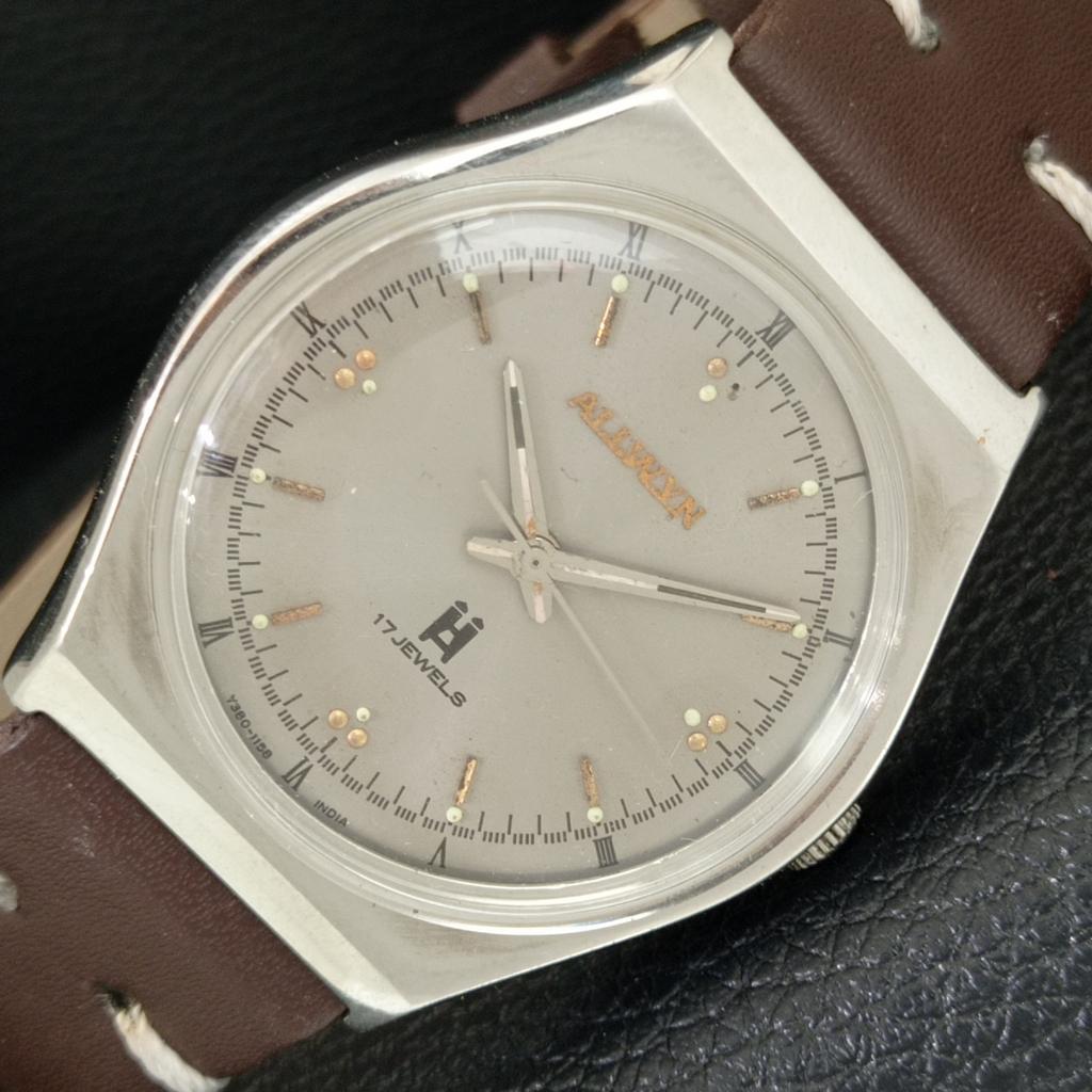 

ALLWYN 6300A HAND-WINDING INDIA MENS VINTAGE ORIGINAL DIAL WATCH a706225-1