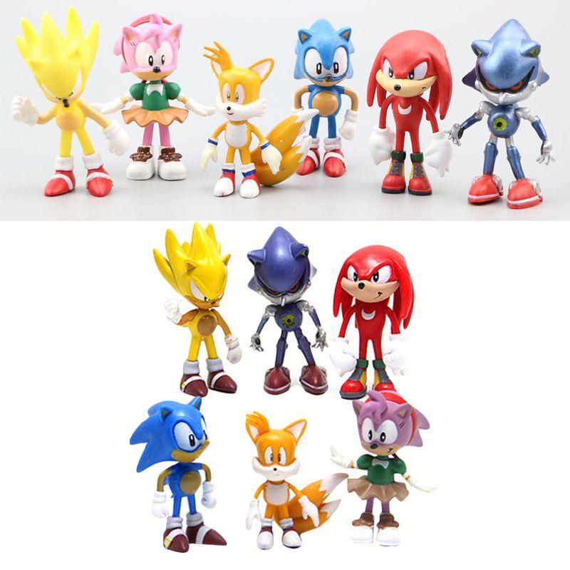 Sonic The Hedgehog Figures Pvc Collectible Ornaments For Kids And Fans