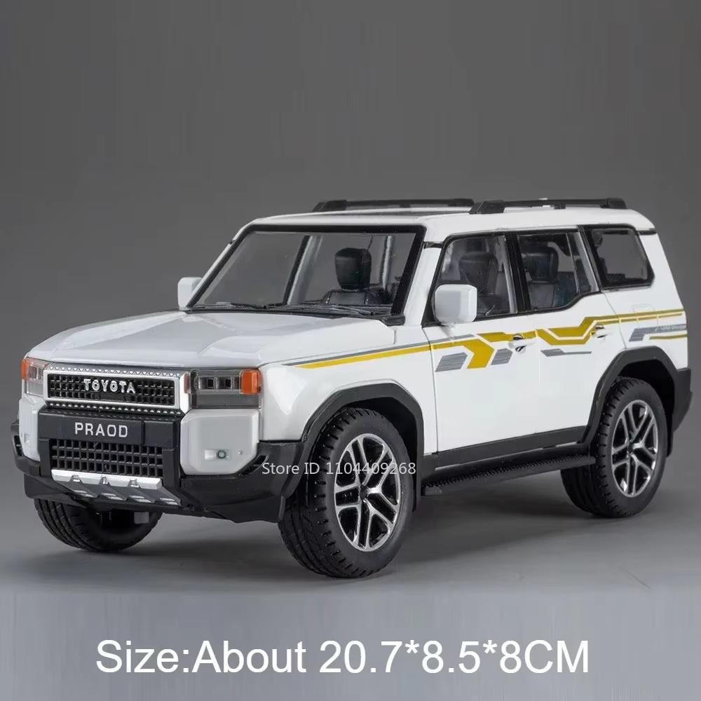 

1:Масштаб 1:24 Prado LC250 Land Cruiser LC80 Модель Автомобіля Іграшка Звук і Світло Двері Відкриваються Позашляховики Моделі Настільні Прикраси для Хлопчиків
