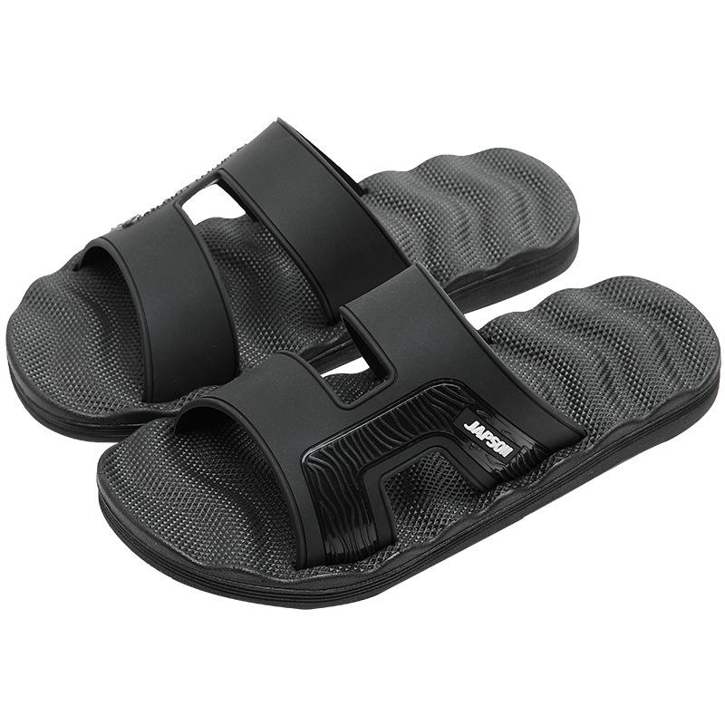Pánské nadměrné protiskluzové venkovní masážní koupelové pantofle a žabky