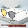 Day & Night Dual-Use Night Vision Glasses Photochromic UV-Protective Eyewear Retro Round-Frame Anti-Glare Driving Glasses