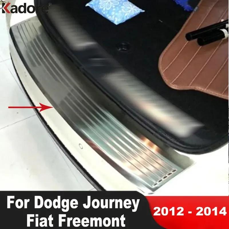 Rear Trunk Bumper Cover Trim For Dodge Journey JC Fiat Freemont 2012-2014 Steel Car Tailgate Door Sill Plate Guard Accessories