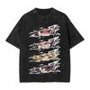 Demon Slayer Tokito Muichiro Mist Breathing Printed Tshirt Mens and Womens Washed Tshirt High Quality Vintage Cotton Tshirt