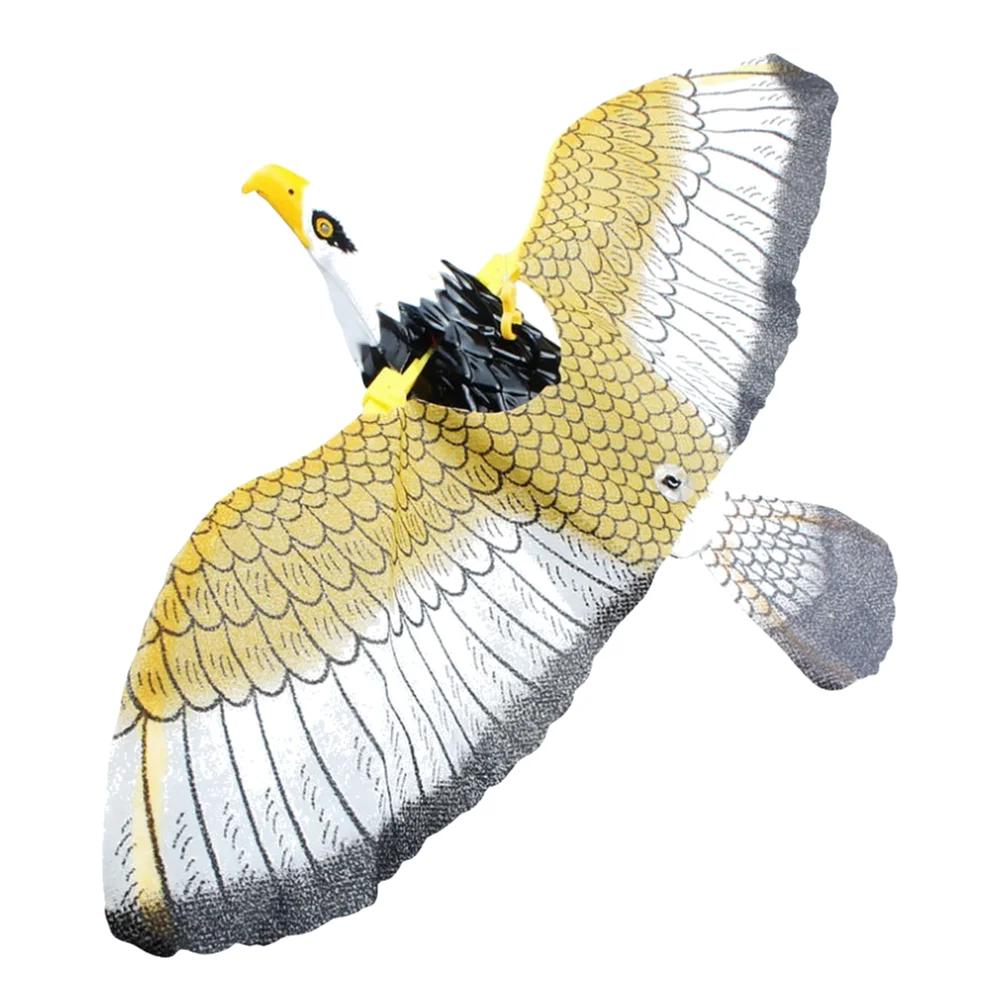 Bird Scarer Hanging Eagle Bird Scarecrow Fake Horned Hawk Decoy Outdoor Falcon Decor Eagle Fake Hawk Decoy Statue Garden Decor