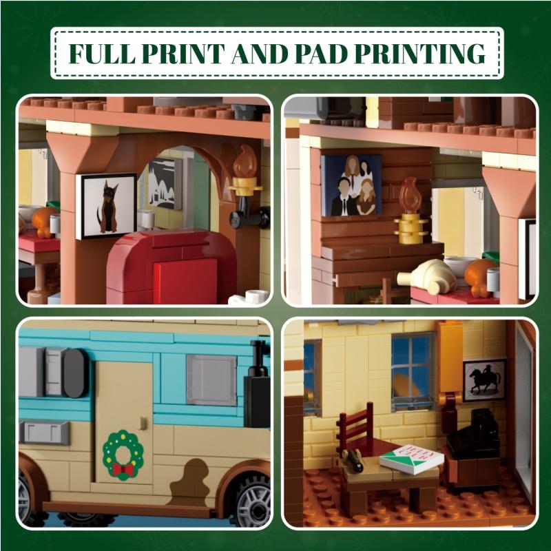 Crazy Mad Christmas Holiday House Family Gathering Building Blocks Bricks Elk Children's Assembly Toys Christmas Birthday Gifts