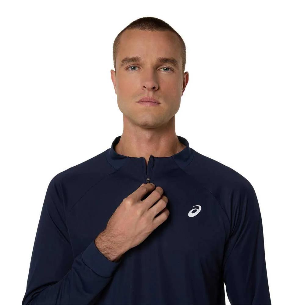 Asics Langarm-T-Shirt mit halbem Reißverschluss Match