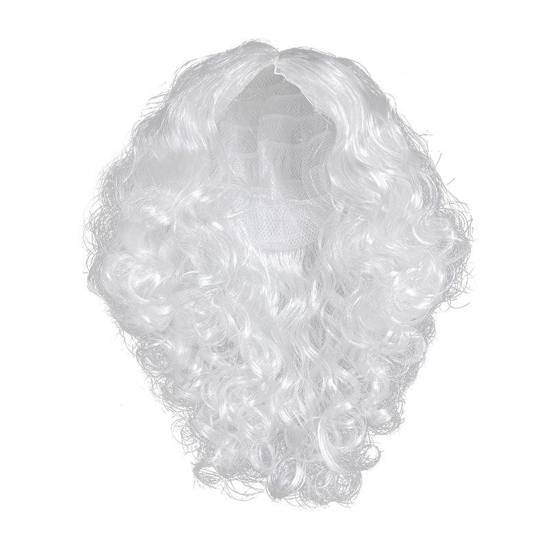 Santa Claus Costume Accessories Set: Halloween & Christmas Props with Beard, Wig, Bells, and Glasses for Stage Performances