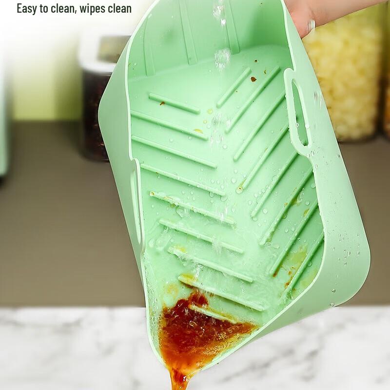 ZISIZ Rectangular Air Fryer Silicone Baking Pan