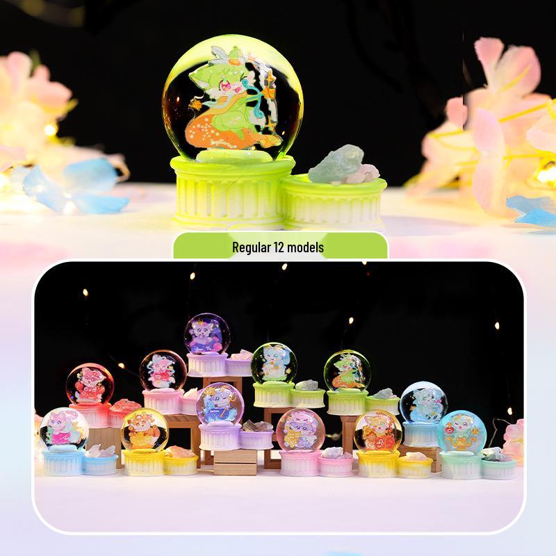 Qingqiu Nine-Tailed Fox Blind Box Figurine - Trendy New Year Gift & Desktop Decoration