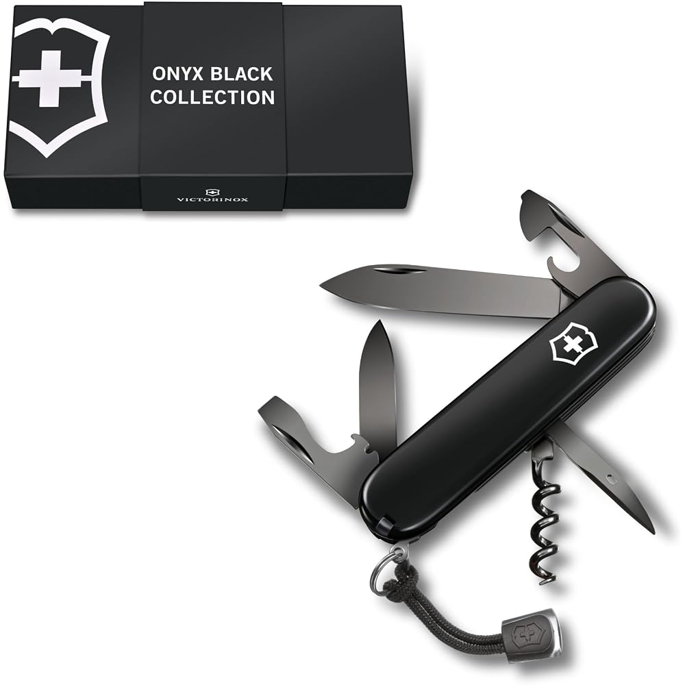 Victorinox Spartan Onyx Black Multi-Tool Swiss Army Knife 12 Functions Compact Outdoor Gear