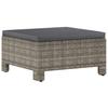 vidaXL 5-tlg. Garten-Lounge-Set mit Kissen Grau Poly Rattan