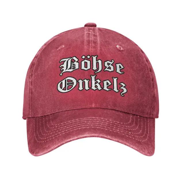 Rock Music Bohse Onkelz Unisex Women Baseball Cap Distressed Washed Hats Cap Casual Outdoor Workouts Snapback Cap One Size
