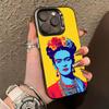 Θήκη Κινητού F-Frida-s K-Kahlo-g Art Για iPhone 17,16,15,14,13,12,11 Plus,Pro Max,XS,Χρωματιστή ασημί θήκη κινητού