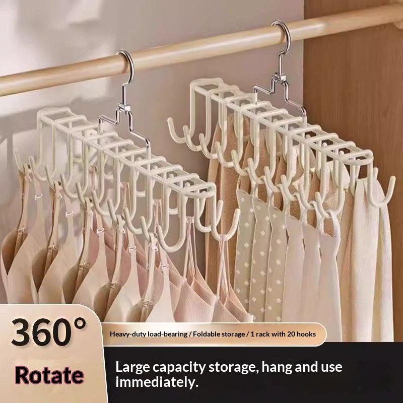 Multiple Suspender Hanger Waterproof Non-Slip Storage Hook for Underwear Vest Bra Tie Small Apartment Closet Organizer