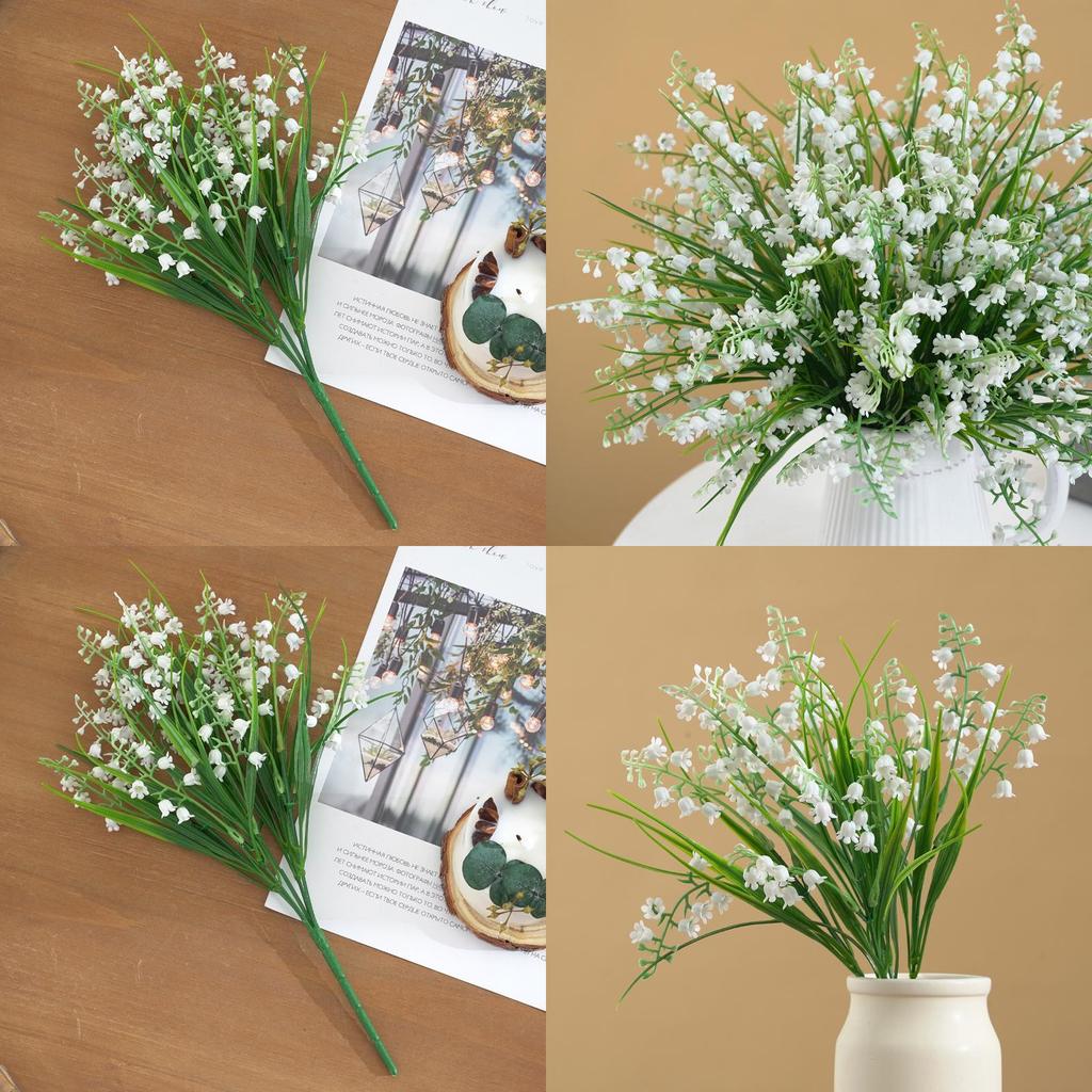 Convallaria Majalis Of The Valley Artificial Flowers Bouquet For Home Office Greenery