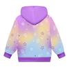 Girls Hoodie 3D Cartoon Jacket Sweatshirt Music Zip Hooded Long Sleeve Tops